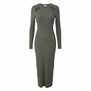 Bodycon Long Sleeve Dress in Sage Green